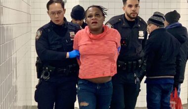 Police arrested Bobby Andrew, 41, in connection with a slashing at the Clark Street subway station in Brooklyn Heights Friday night. Photo: Mary Frost/Brooklyn Eagle