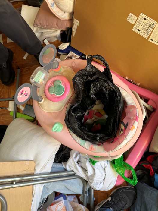 Sleeves of fentanyl in a baby bouncer.