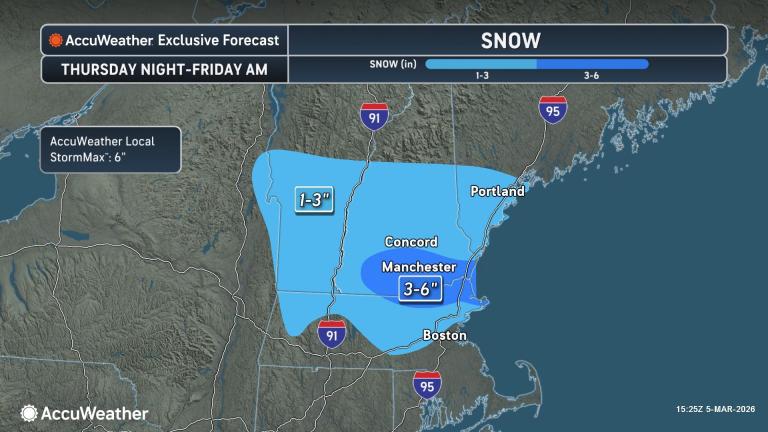 Snow, ice to cover parts of New York and New England before warmup
