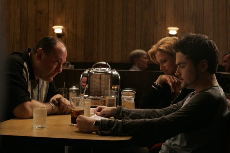 Still of the final "Sopranos" scene, filmed at Holsten's in Bloomfield, NJ