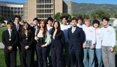 PHOTO: SPHS Virtual Enterprise | The South Pasadenan | SPHS Virtual Enterprise State Award winners celebrate after the competition.