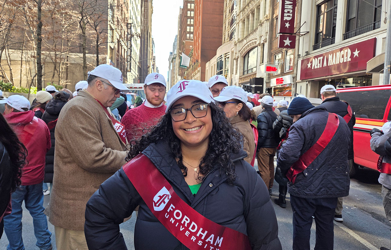 Valerie Arnold poses at St. Patrick's Day Parade