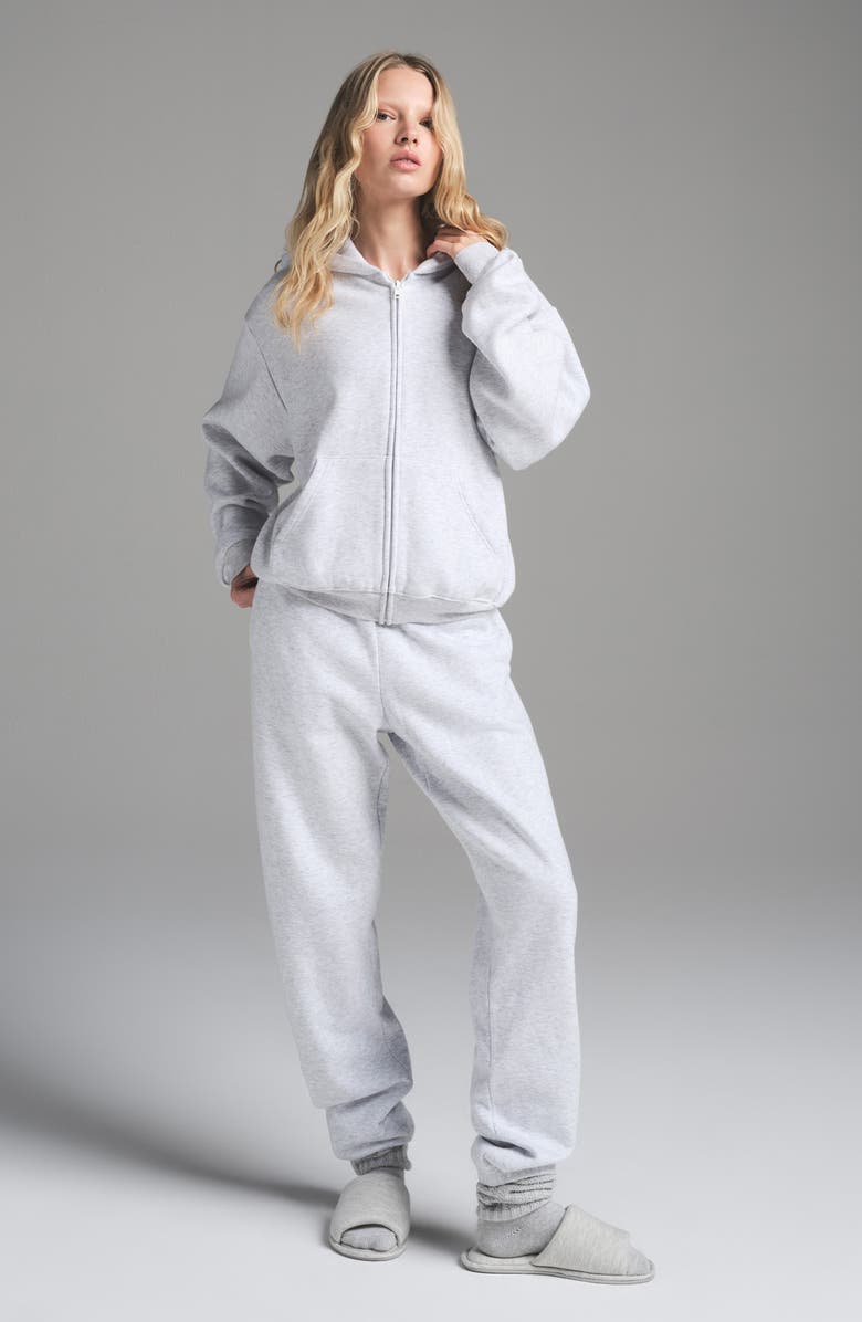 Cotton Fleece Blend Classic Zip-Up Hoodie