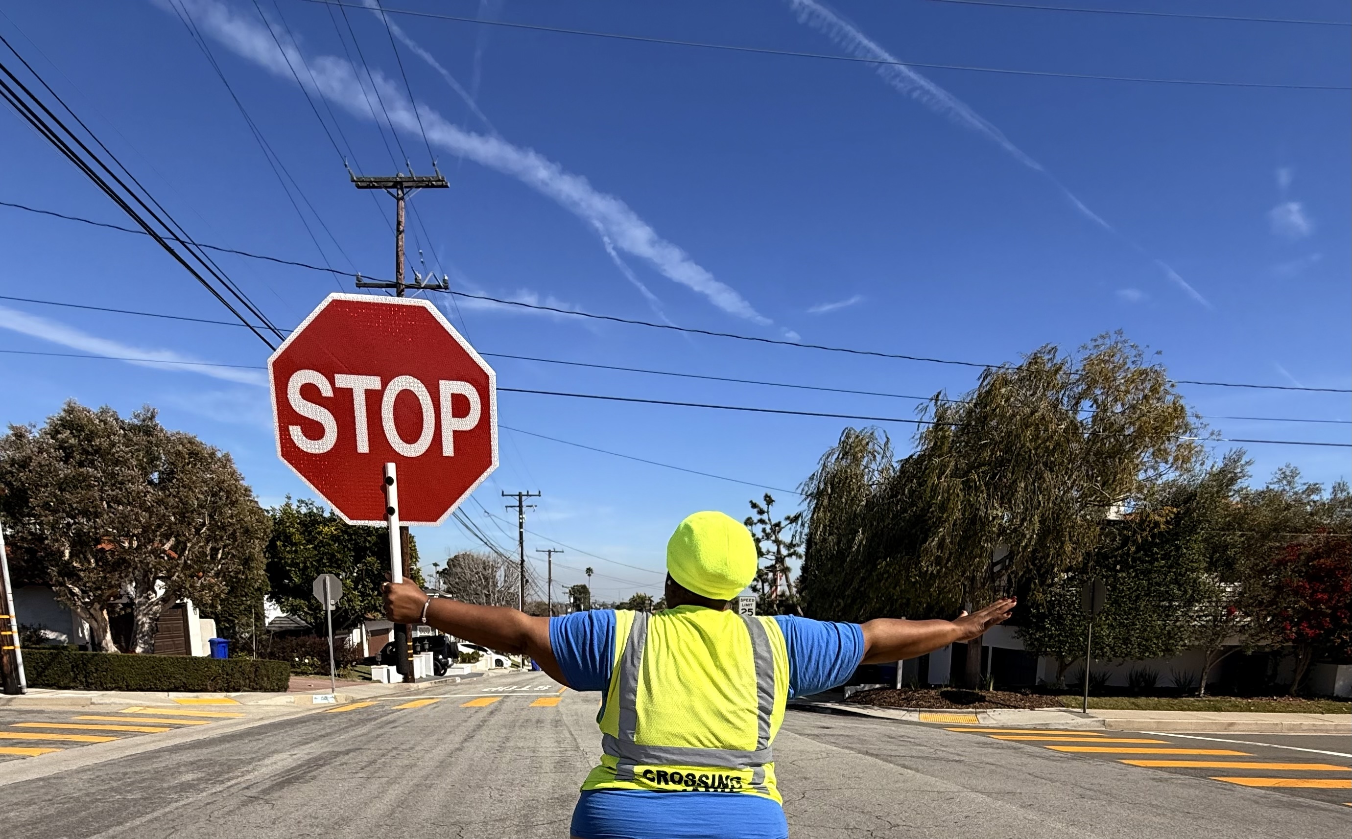 Nicole Mitchell of Inglewood stands at Peck and Second Street...