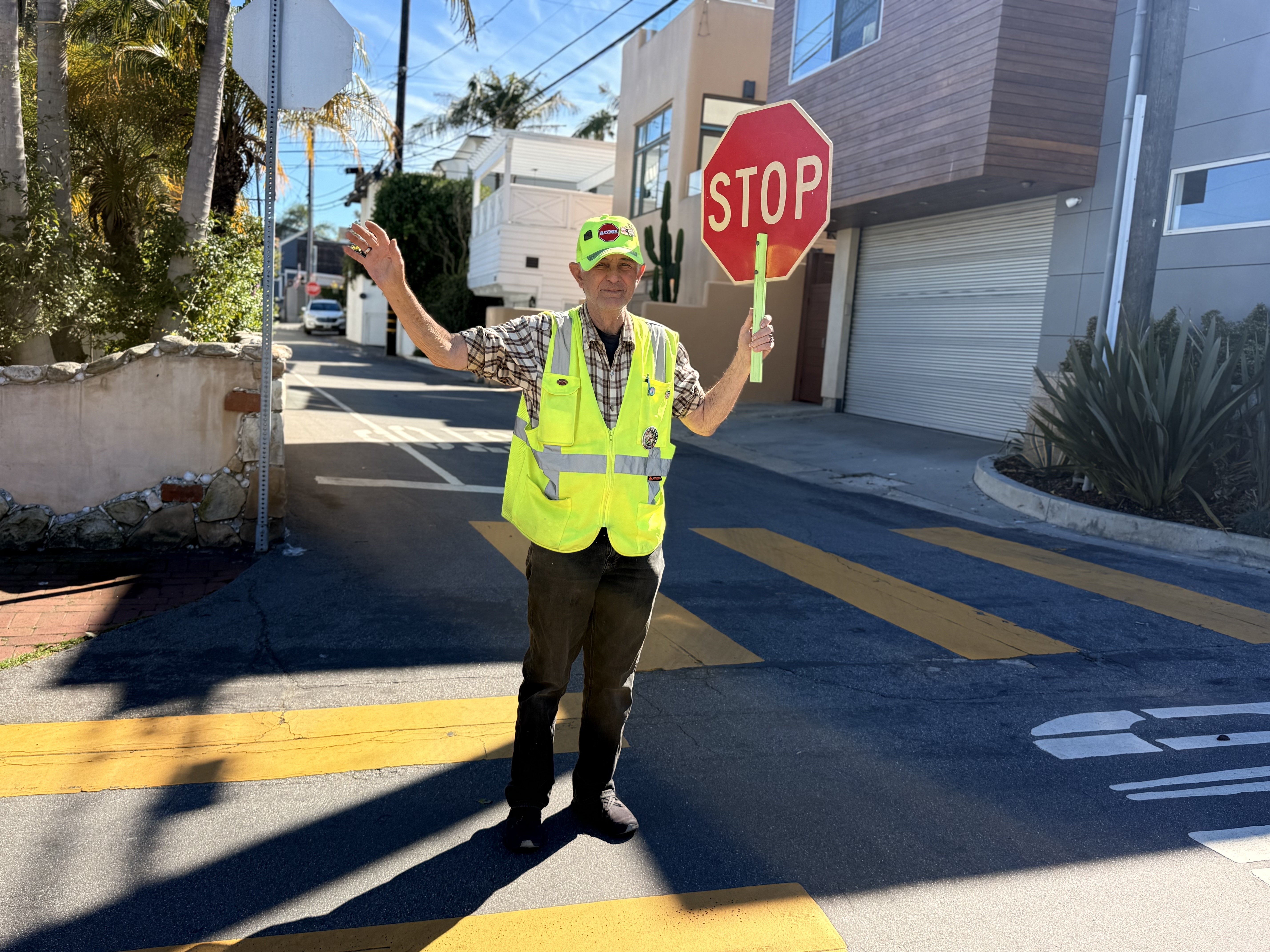Richard Umbarger of Redondo Beach stands outside Grandview Elementary, where...