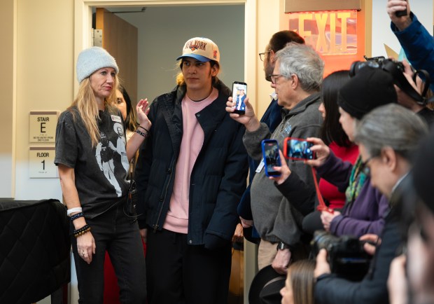 Dylan Lopez Contreras walks into a press conference at Middle Church welcoming Dylan Lopez Contreras home from ICE detention Wednesday, March 19, 2026 in Brooklyn, New York. (Barry Williams/ New York Daily News)