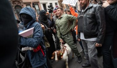 Protesters clash at Jake Lang pig roast in NYC
