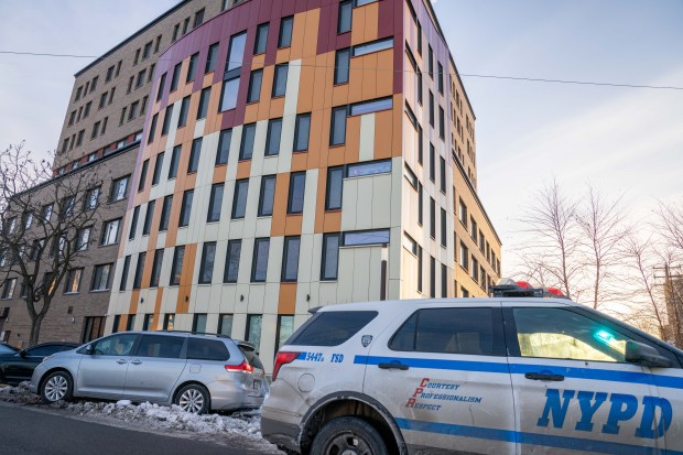 Odeylin Gonzalez has been charged with the murder of 59-year-old Felipe Gonzalez-Gonzalez in the Barbara Faron Residence, a nine-story building on Nameoke Ave. near Redfern Ave. in Queens, on Friday, Jan. 30, 2026. (Theodore Parisienne / New York Daily News)
