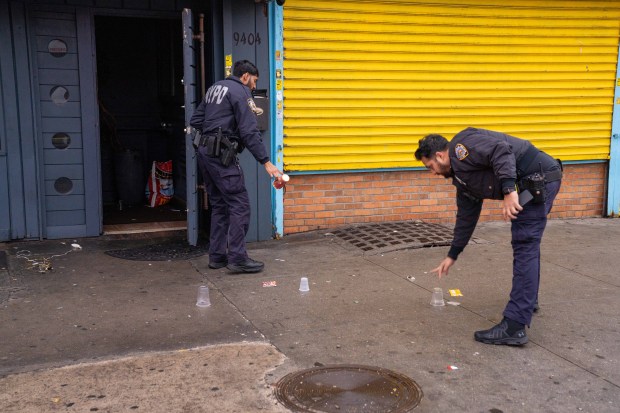 Four people were shot and wounded inside Brooklyn night club Richard's Hall and Lounge on Ave. L at E. 94th St. in Canarsie on Sunday, March 8, 2026. (Theodore Parisienne / New York Daily News)