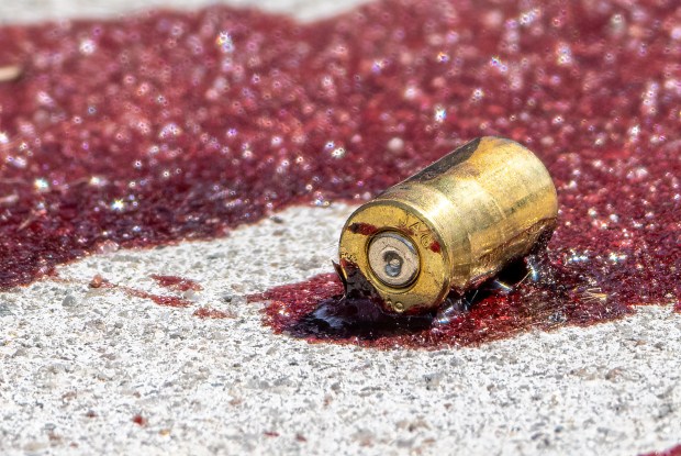 Police investigate after Edwin Guevarez, 40, was fatally shot on Wortman Ave. near Ashford St. in East New York, Brooklyn, on Monday, March 30, 2026. (Theodore Parisienne / New York Daily News)