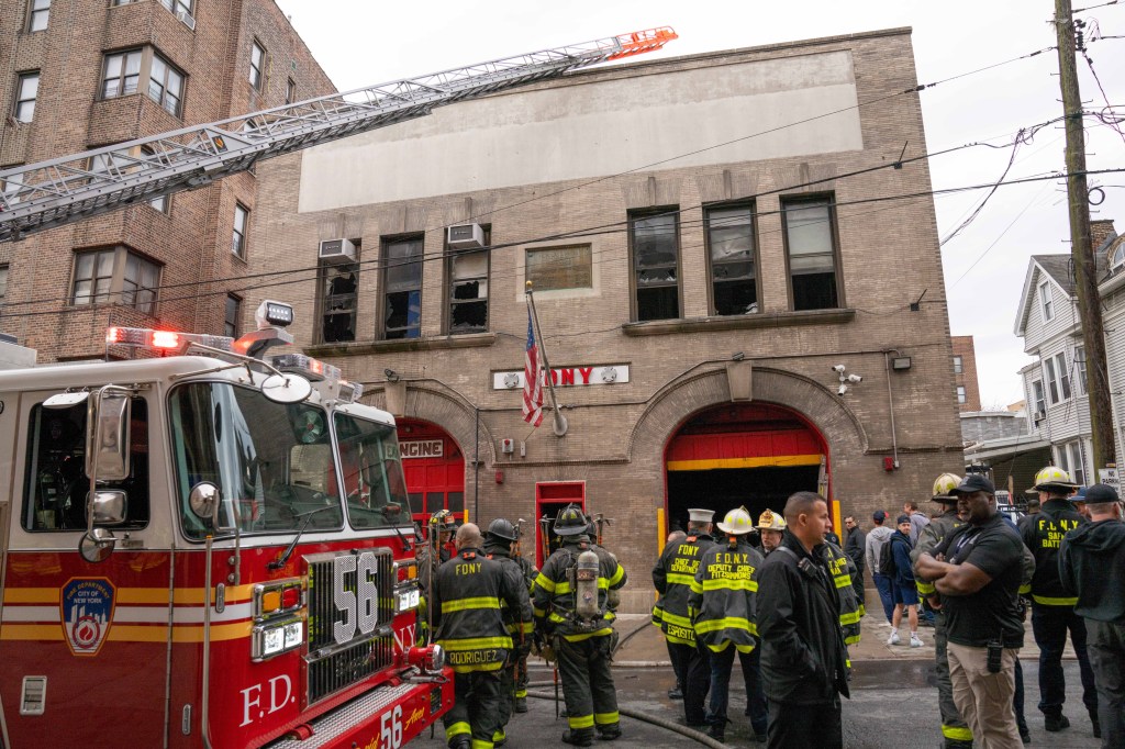 Bronx FDNY firehouse blaze traps firefighters on second floor