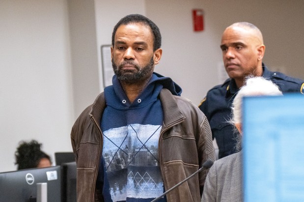 Juan Rivas is arraigned at Bronx Criminal Court on Sunday.