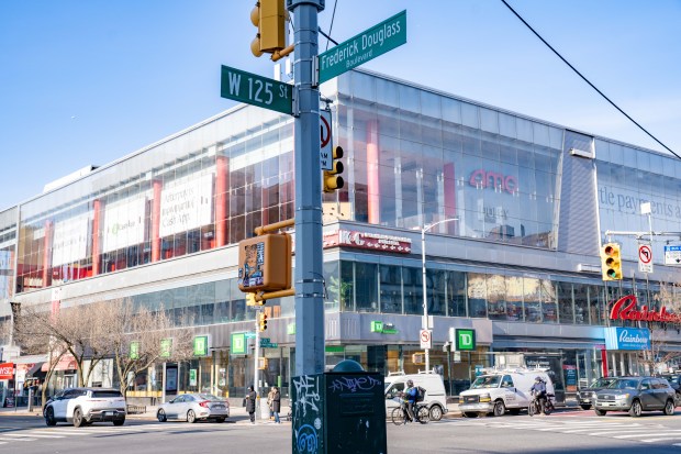 A bicyclist was killed and four others were injured in a crash on W. 125th St. and Frederick Douglass Blvd. in Manhattan on Thursday, March 19, 2026. (Theodore Parisienne / New York Daily News)