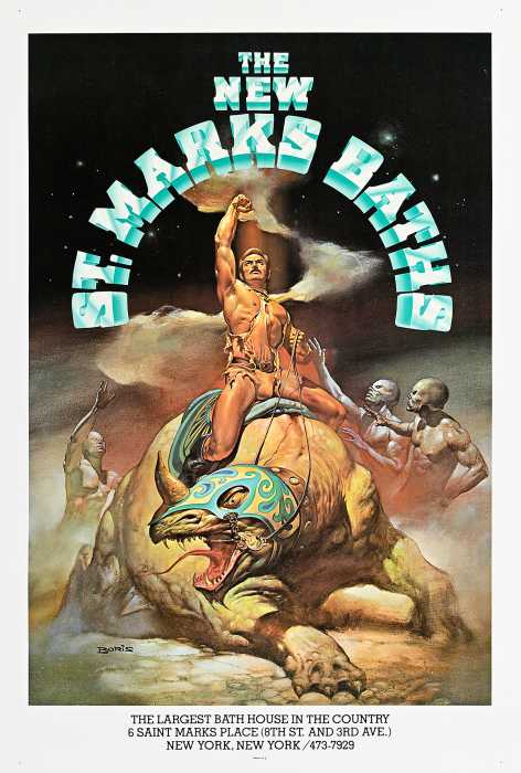 The New St Marks Baths 1979 by Boris Vallejo, Poster House Collection.