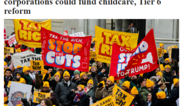 Unions ‘Back Tax The Rich Campaign’ - ‘Reason Increasing Levy On Richest Nyers & Corporations Could Fund Childcare, Tier 6 Reform’