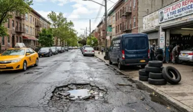 Resourceful 23-year-old mechanic is making $2,200 every night setting up shop next to a single pothole in New York City