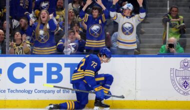 Tage Thompson’s big night, Jack Eichel’s reception and a ‘playoff atmosphere’ in Buffalo