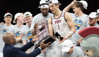 Where are the schools in the men’s NCAA Tournament located? Queens, Troy and more
