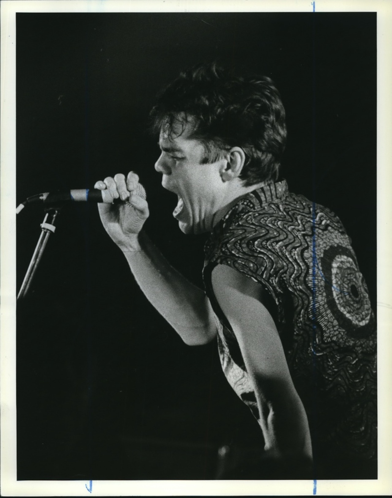 1984 Press Photo Musician David Johnsen Performing