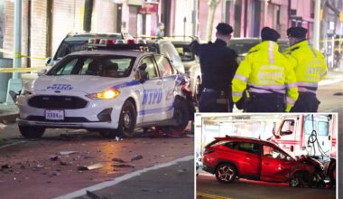 Five injured, two critically, after car plows down NYC street
