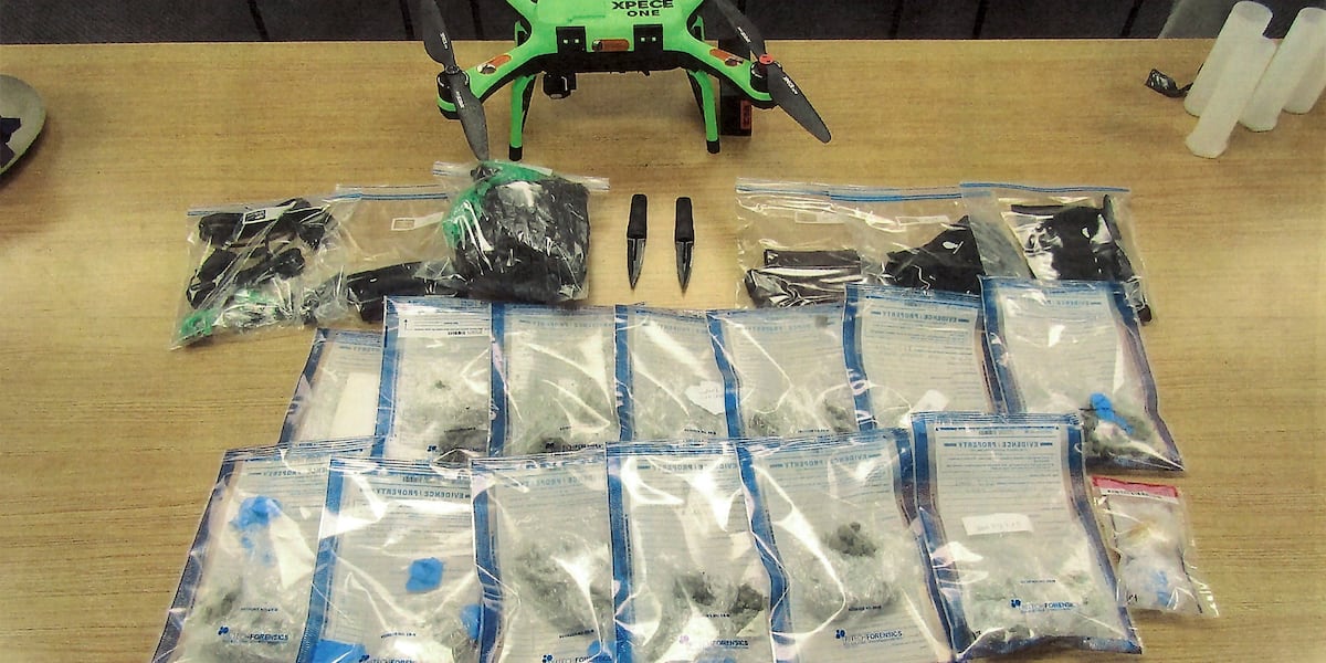 A drone drops knives, bandannas and hair clippers into a New York prison