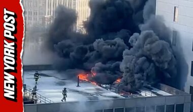 Dramatic video shows massive high-rise fire at start of St. Patrick’s Day Parade in NYC (Video)