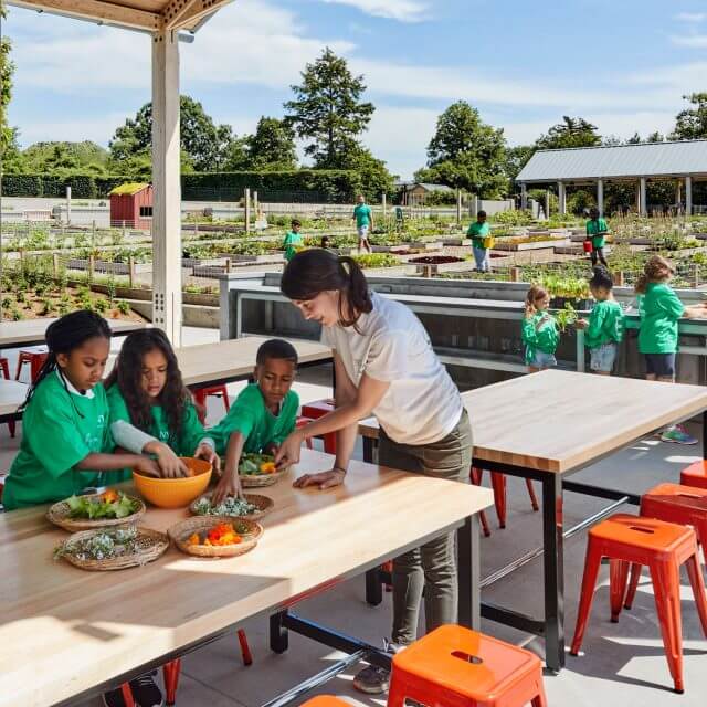Children enjoying activities at New York Botanical Garden, Museums on Us
