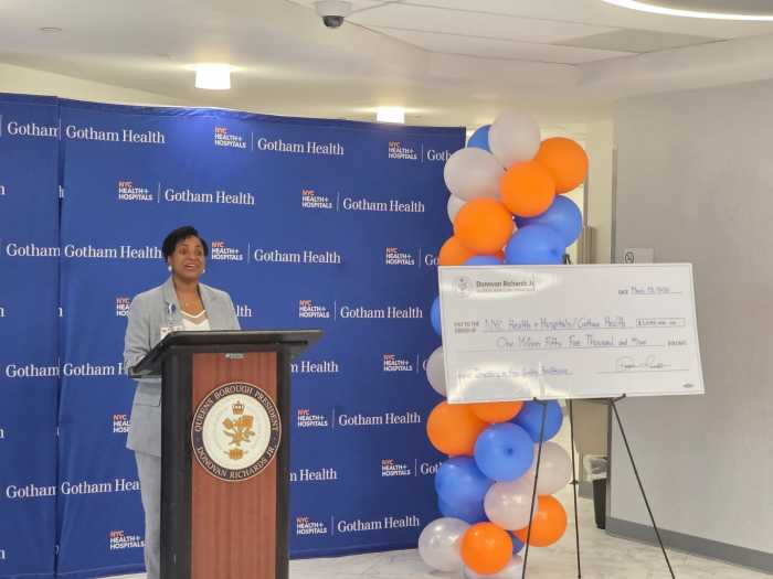 Cari Harewood, Gotham Health's regional administrator for Queens and Staten Island. Photo by Shane O'Brien. 