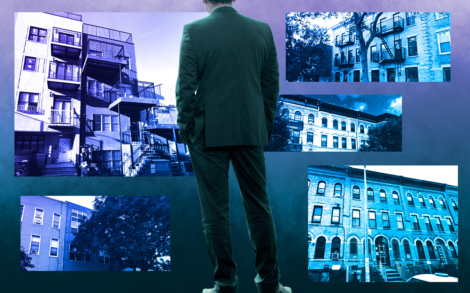 Clockwise from top right: 1427 43rd Street, 867-71 Knickerbocker Avenue, 299 Throop Avenue, 634 Wilson Avenue, 221 Himrod Street in Brooklyn