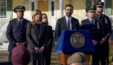 Mayor Zohran Mamdani speaks during a news conference at Gracie Mansion, Monday, March 9, 2026, in New York. (AP Photo/Angelina Katsanis)