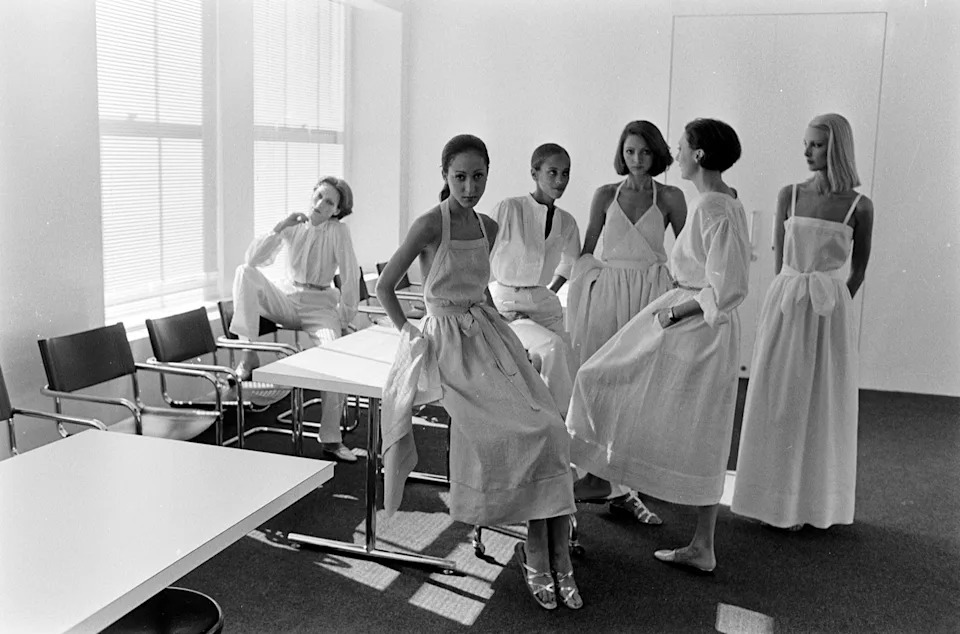 Models Pat Cleveland and Karen Bjornson