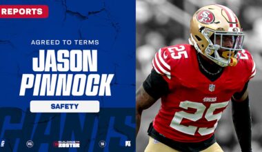 Giants agree to terms with S Jason Pinnock, pending physical