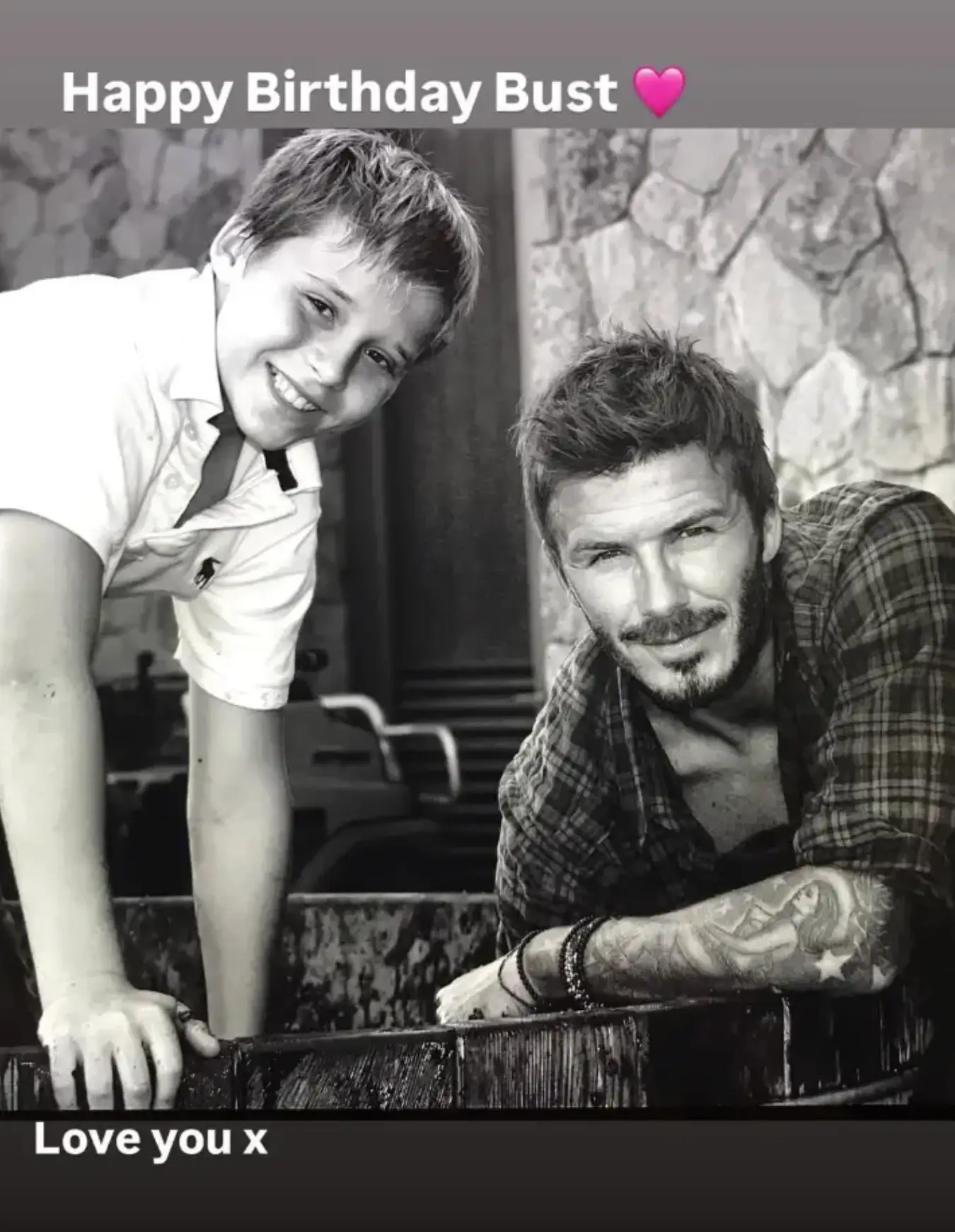 The former England player wished his son happy birthday with a series of snaps (Instagram/davidbeckham)