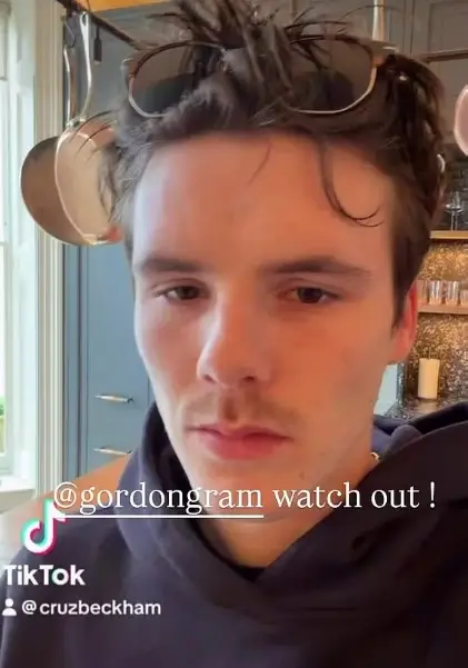 Cruz Beckham showed off his cooking abilities. Image: Cruz Beckham