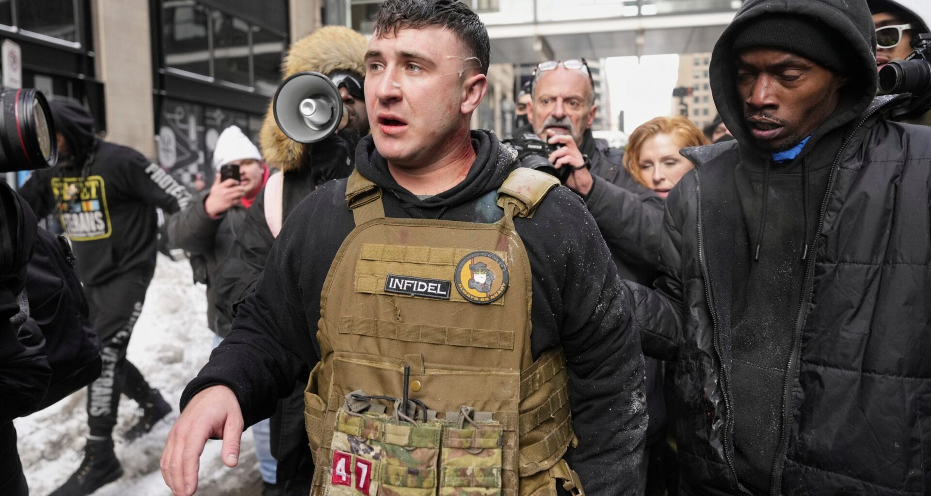 Counterprotester threw improvised explosive at anti-Islam event in NYC, police say