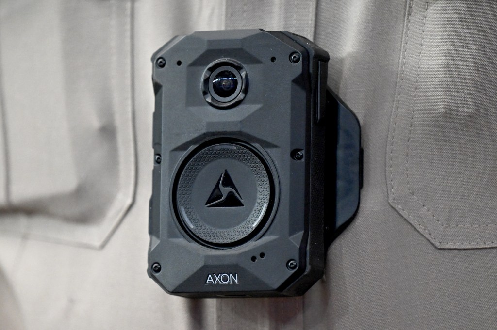 A view of a body camera.