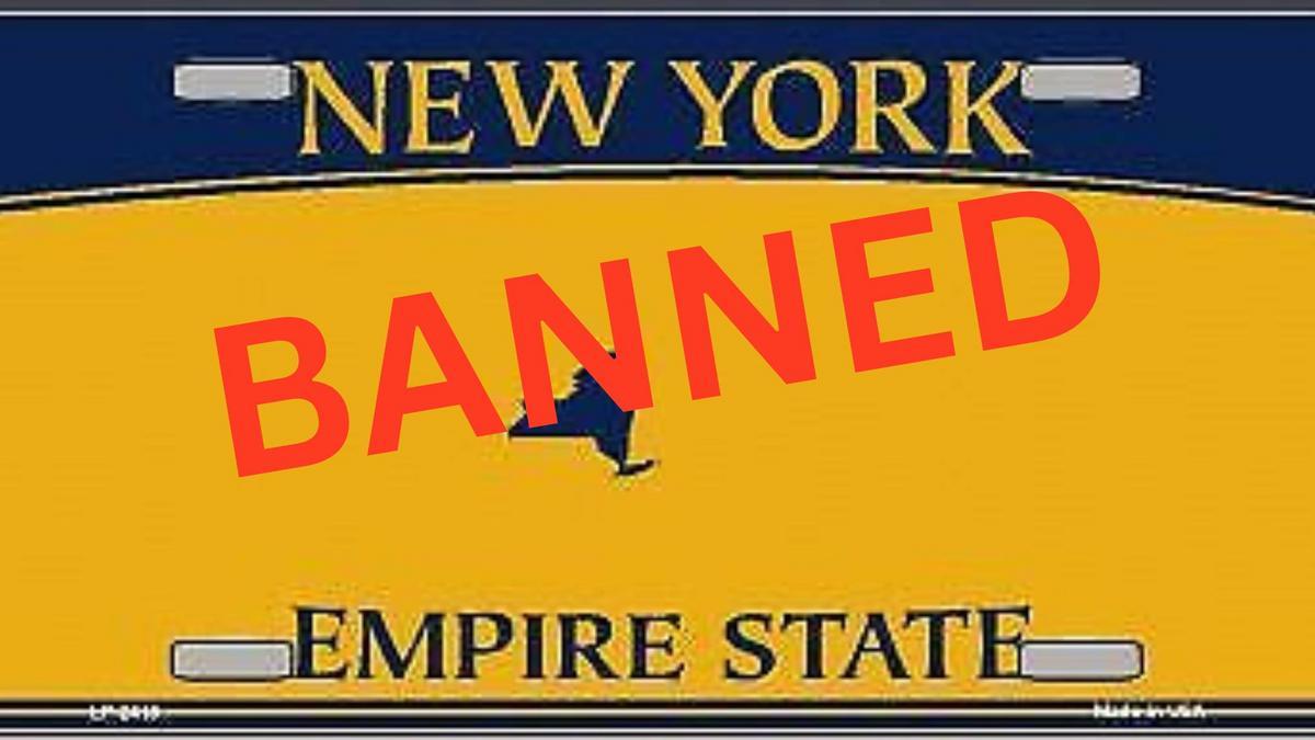 25 License Plates Banned By New York State