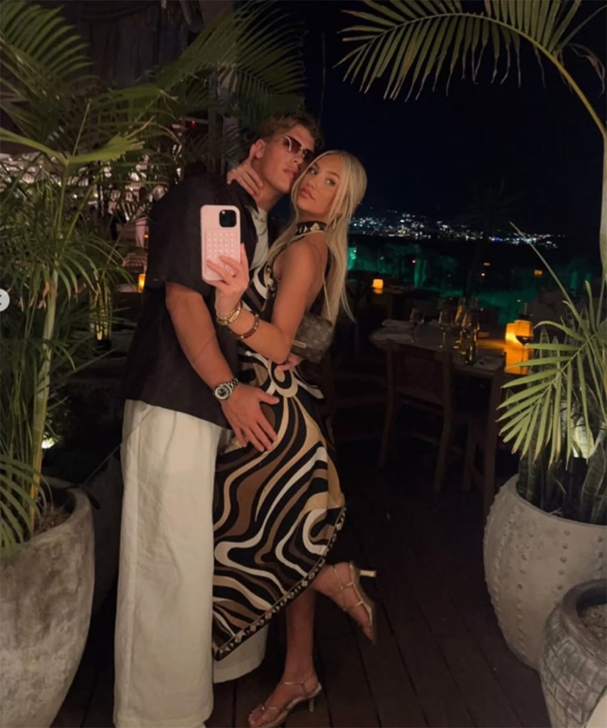 New York Giants quarterback and Marissa Ayers during his first NFL offseason. 