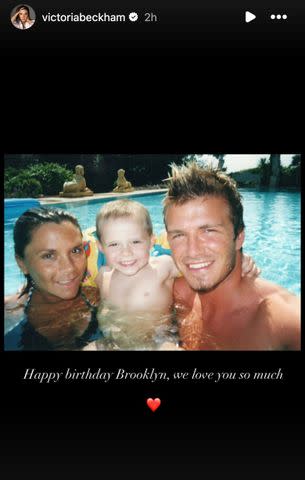 Victoria Beckham shares family photo on Brooklyn Beckham's 27th birthdayCredit: Victoria Beckham/Instagram
