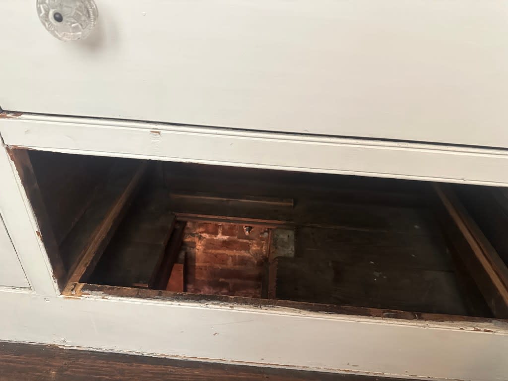 An Underground Railroad passageway, built beneath a dresser, was discovered at the museum in February. Courtesy of Merchant's House Museum