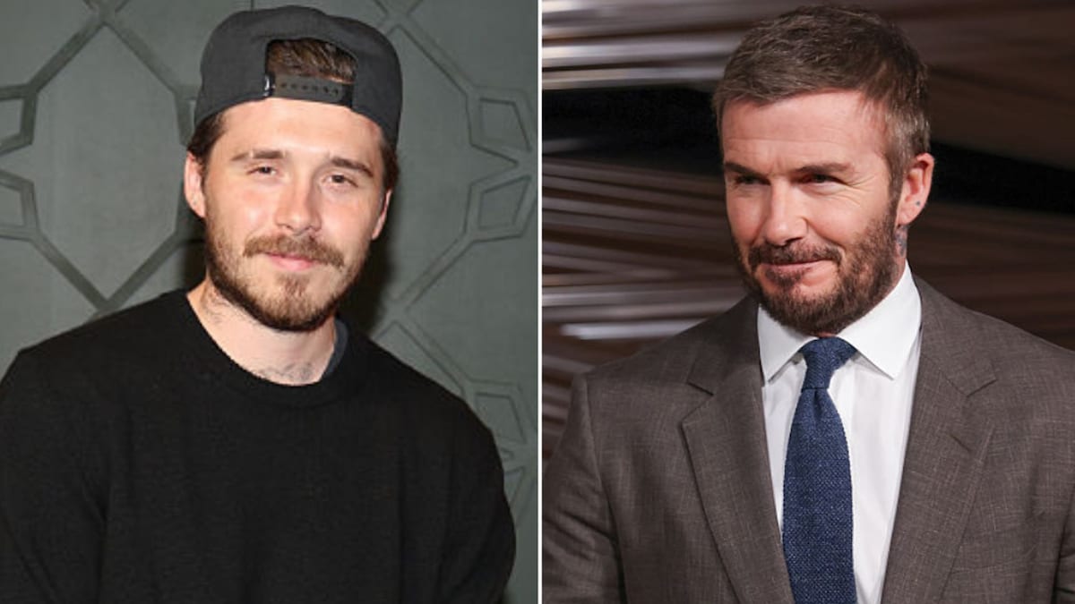David Beckham and son Brooklyn avoid awkward run-in in Beverly Hills Hotel