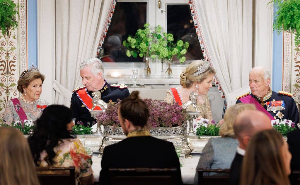 State Banquet with King Harald V, Queen Sonja, Crown Prince Haakon, King Philippe and Queen Mathilde 