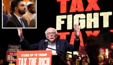 Mamdani skips Bernie Sanders' Bronx 'Tax the Rich' rally as tensions over lefty legislation mount with Gov. Hochul