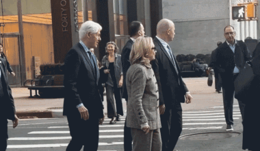 Bill Clinton appears to nudge Hillary toward NYC intersection in viral video