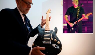 Pink Floyd's instrument shatters records at NYC sale — becoming most expensive guitar ever sold at auction