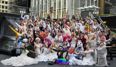 Here come the Brides of March, all 75 of them, for a day of boozy fun and friendship in Manhattan