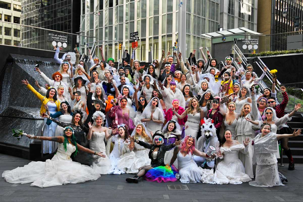 Here come the Brides of March, all 75 of them, for a day of boozy fun and friendship in Manhattan