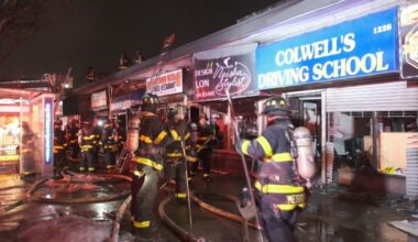 Large fire destroys row of businesses in Williamsbridge, Bronx