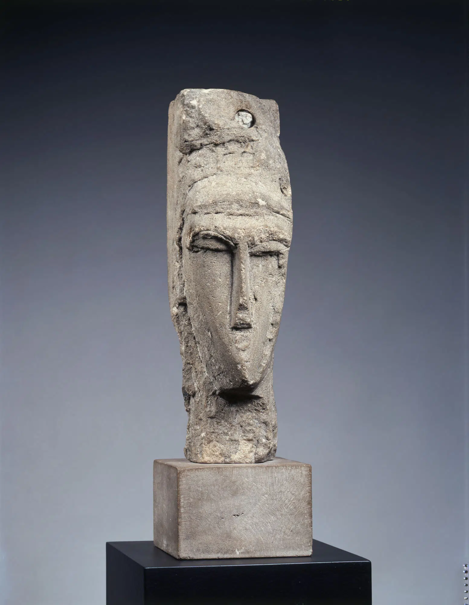 Amedeo Modigliani, “Head,” ca. 1910–11. Limestone.