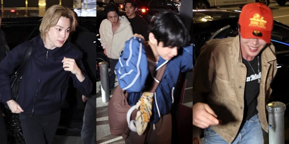 BTS Bandmates Spotted Arriving Back at NYC Hotel After Spotify Show | BTS, J-Hope, Jimin, Jin, Jungkook, rm, Suga, v | Celebrity News and Gossip | Entertainment, Photos and Videos